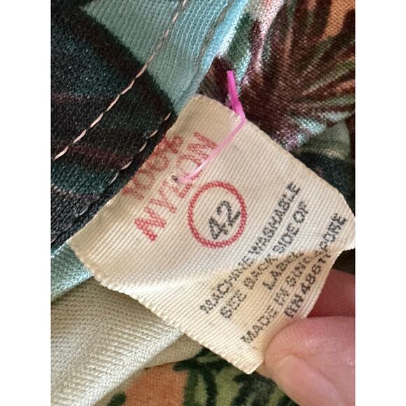 Vintage 70s Floral Print Button Up Blouse size S/M Fit Dagger Collar Statement - Picture 5 of 10